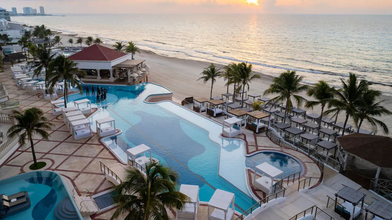 Beach Pool Area Aerial - Hyatt Zilara Cancun